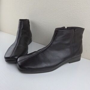 Aerosoles Ankle Boots Booties Double Trouble 2 Dark Brown Leather Zip Wmns Sz 8M